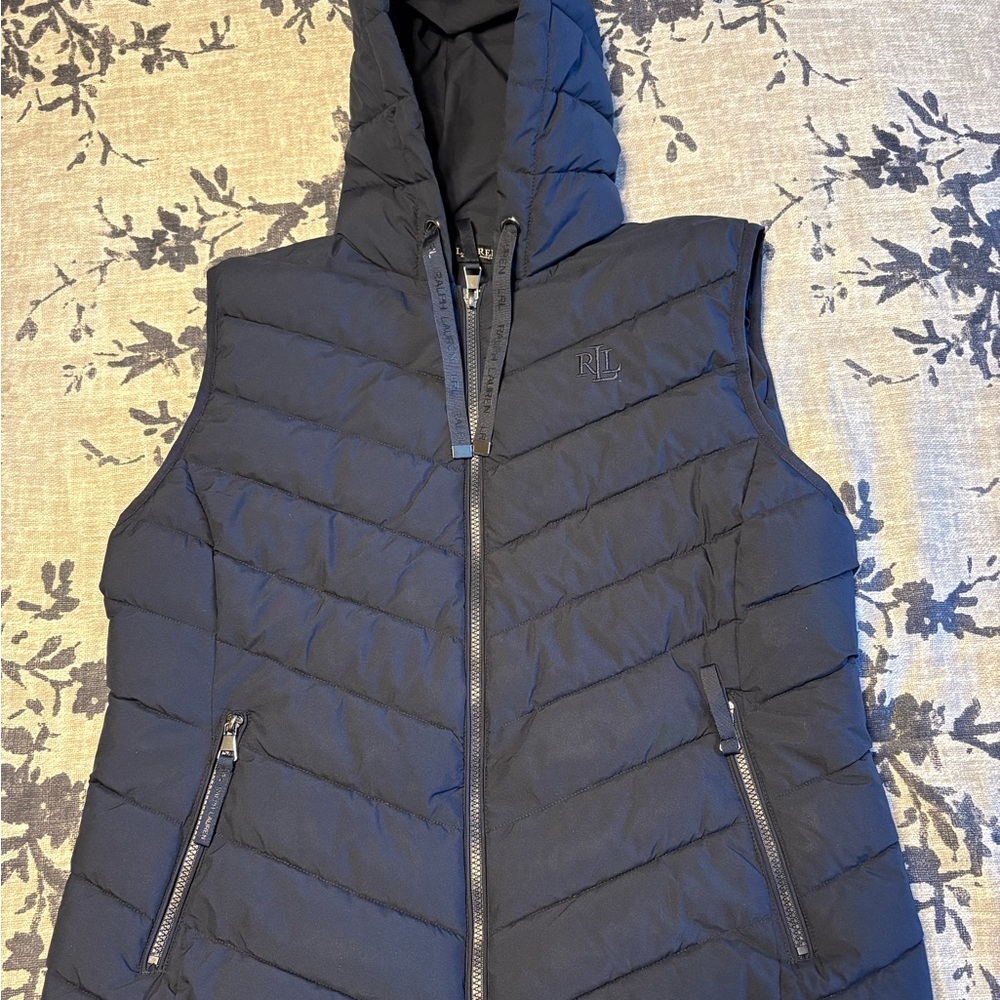 Ralph Lauren Women's Blue Puffer Vest xl